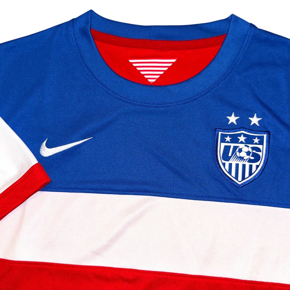 Nike USWNT Soccer Jersey Women Large Red White Blue Dri-FIT US Soccer Team Shirt